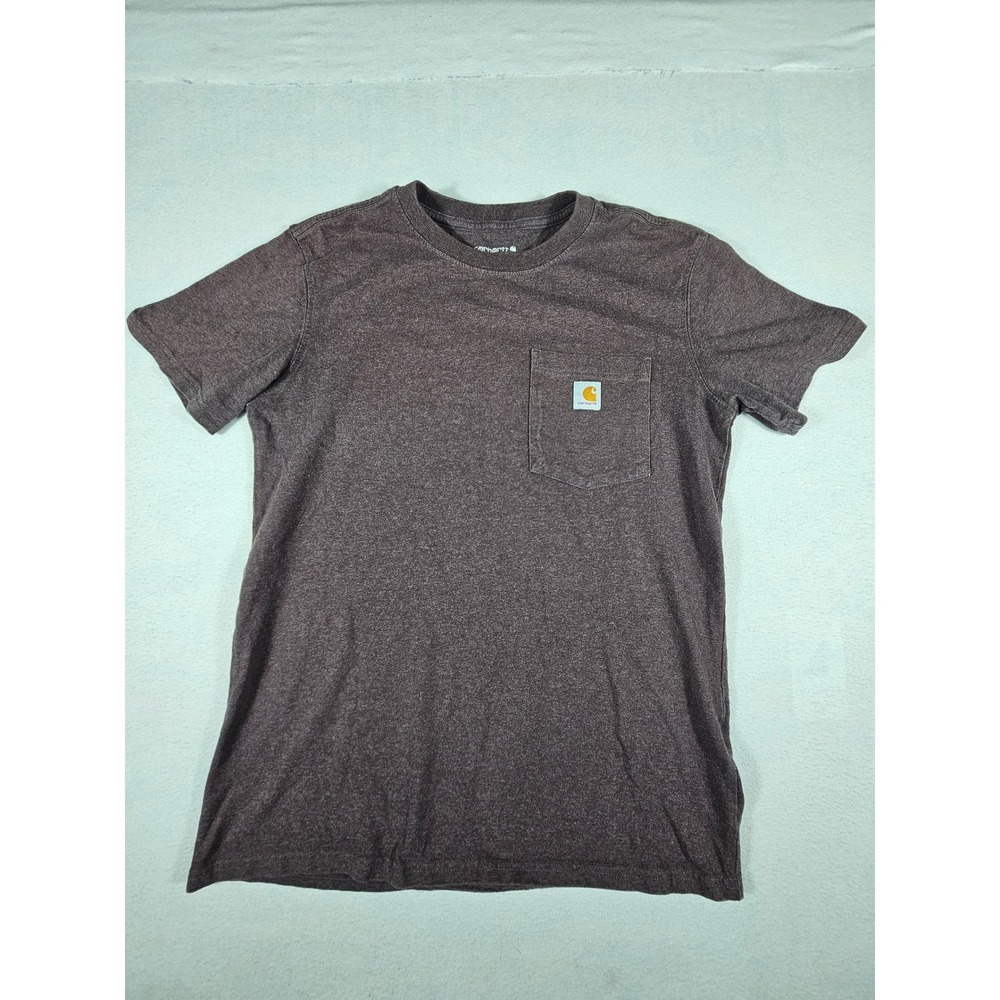 Carhartt K87-W Womens Loose Fit Pocket T-Shirt Brown Heather S 4-6 Short Sleeve
